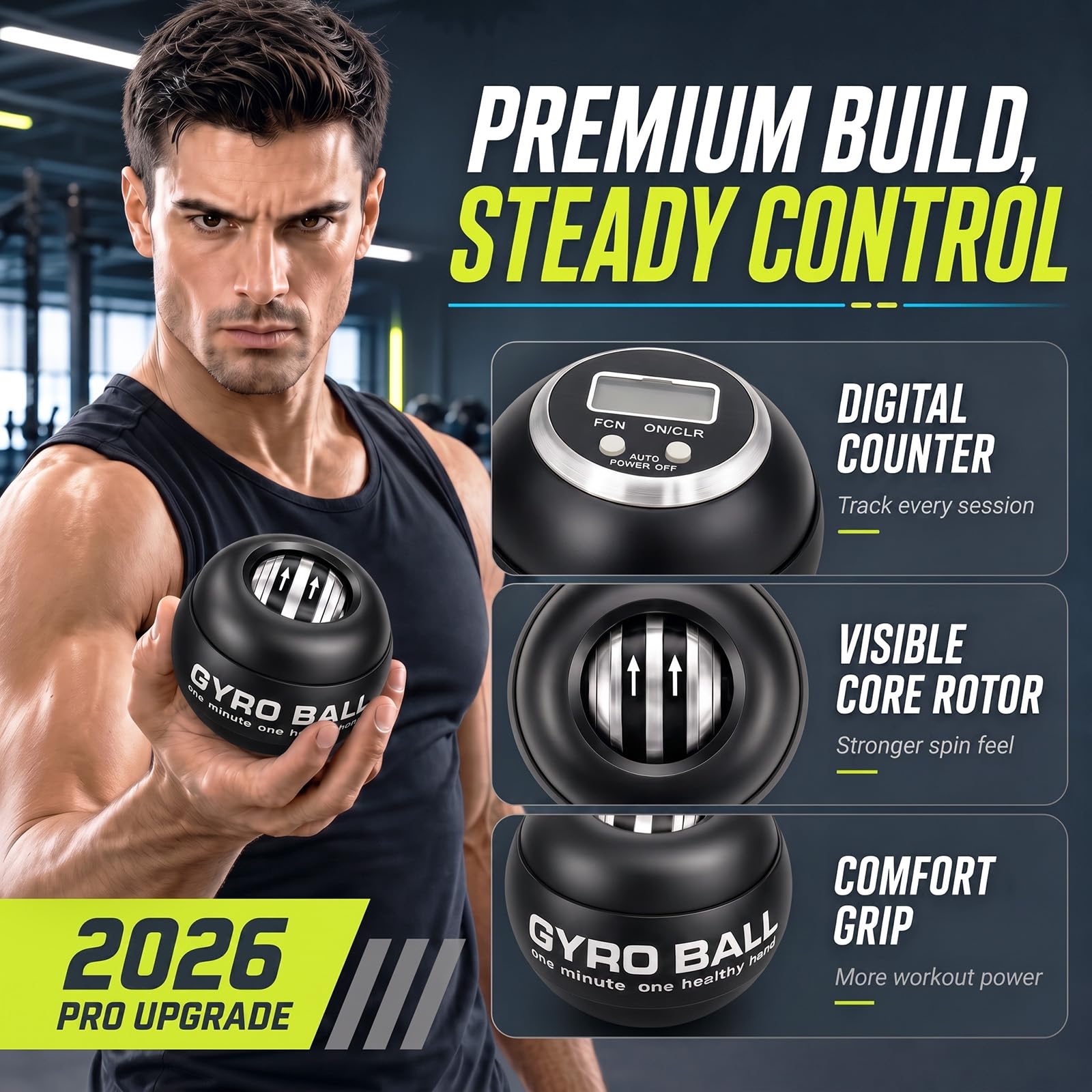 KiriSlava gyro held in hand illustrating size and portable training benefit
