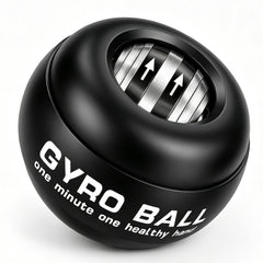 KiriSlava gyro ball front view showing metal shell and solid grip benefit