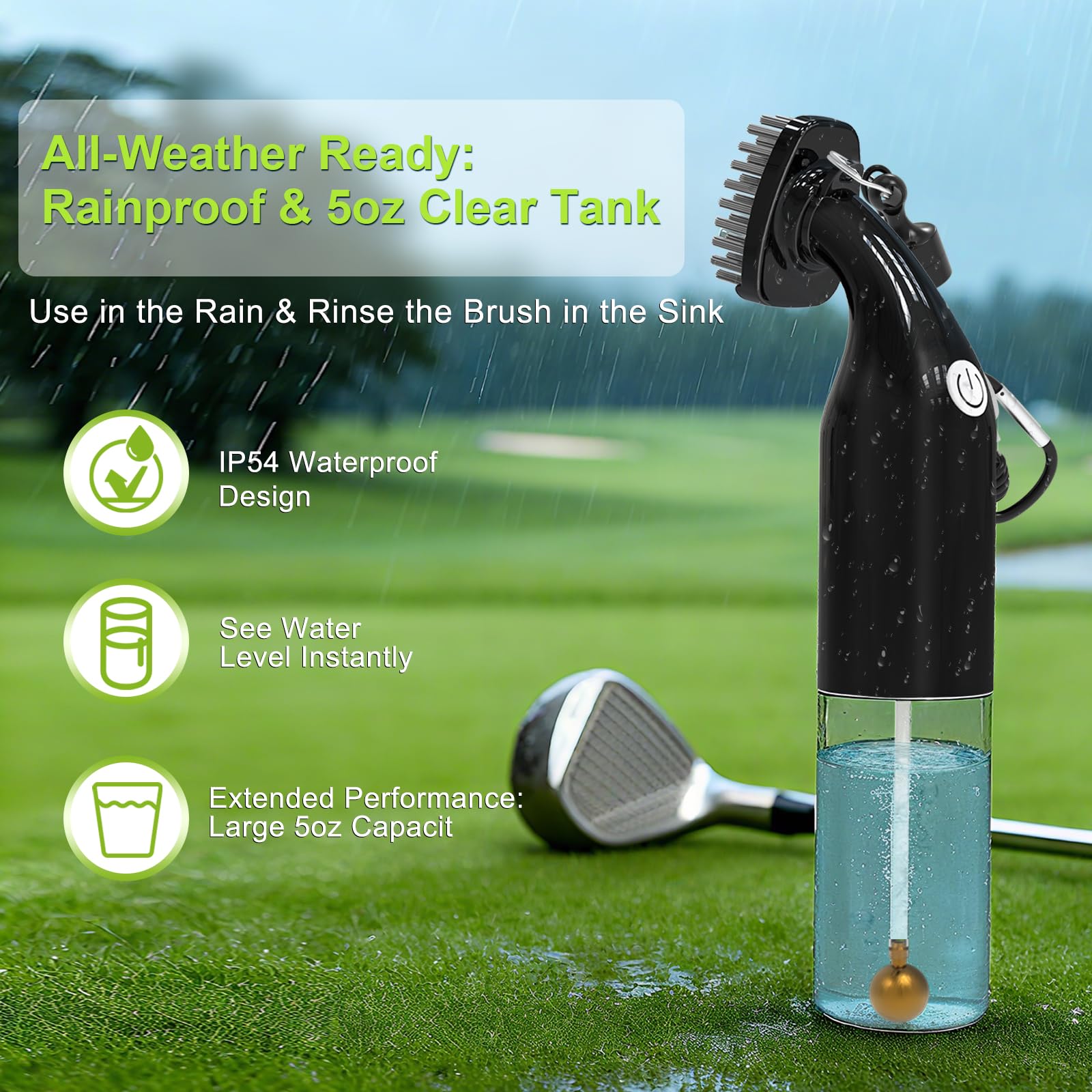 Kiss Core clear 5oz tank showing water level — easy refill monitoring