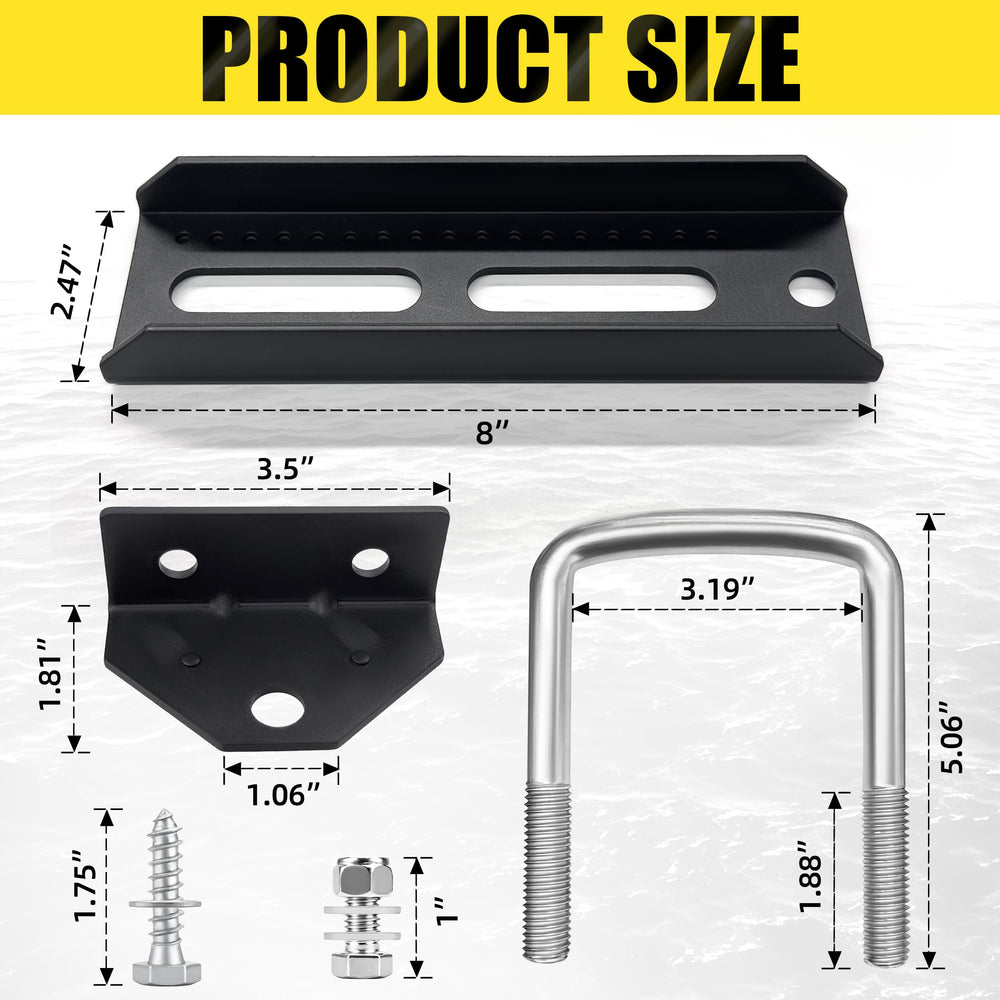 KJE close-up swivel top detail showing adjustable angle for hull support