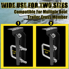 KJE brackets mounted on 3x3 crossmember demonstrating secure fit