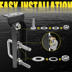 KJE swivel-top detail demonstrating adjustable angle for precise hull alignment