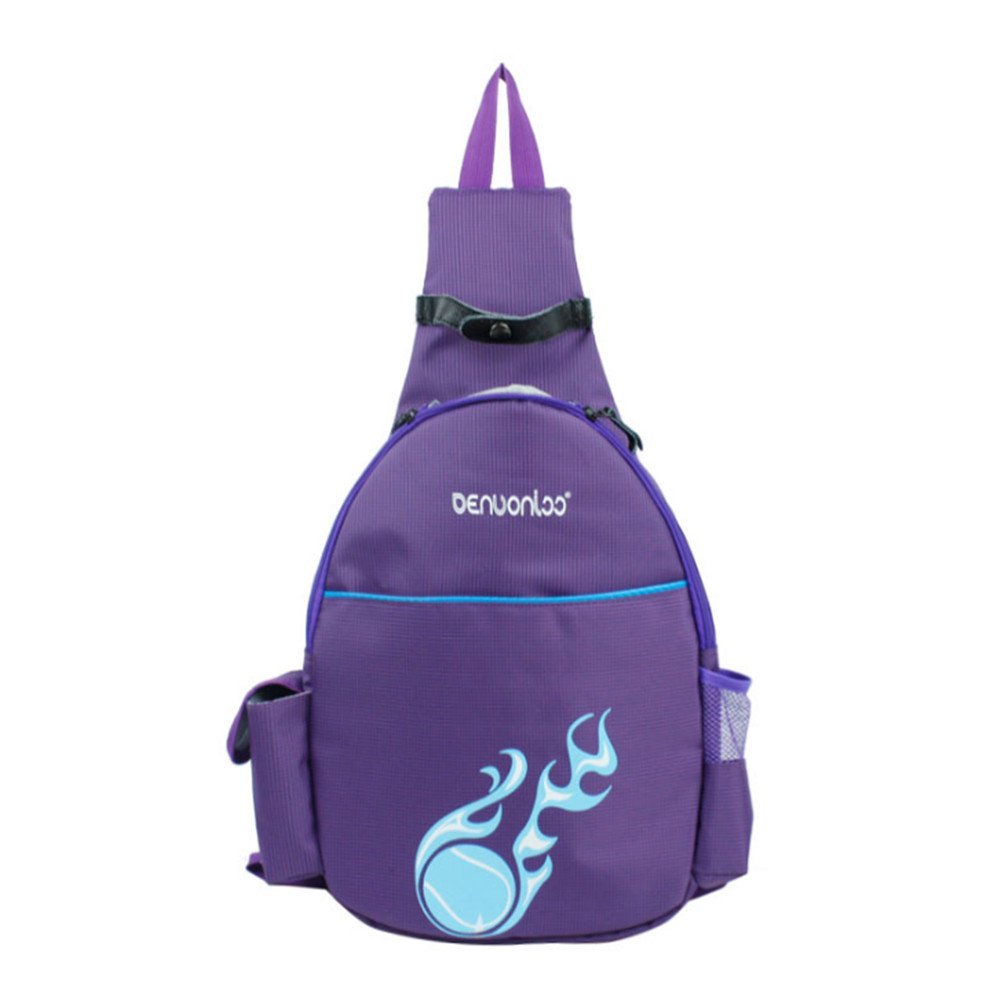 Klau purple front view showing pockets and Velcro for quick access