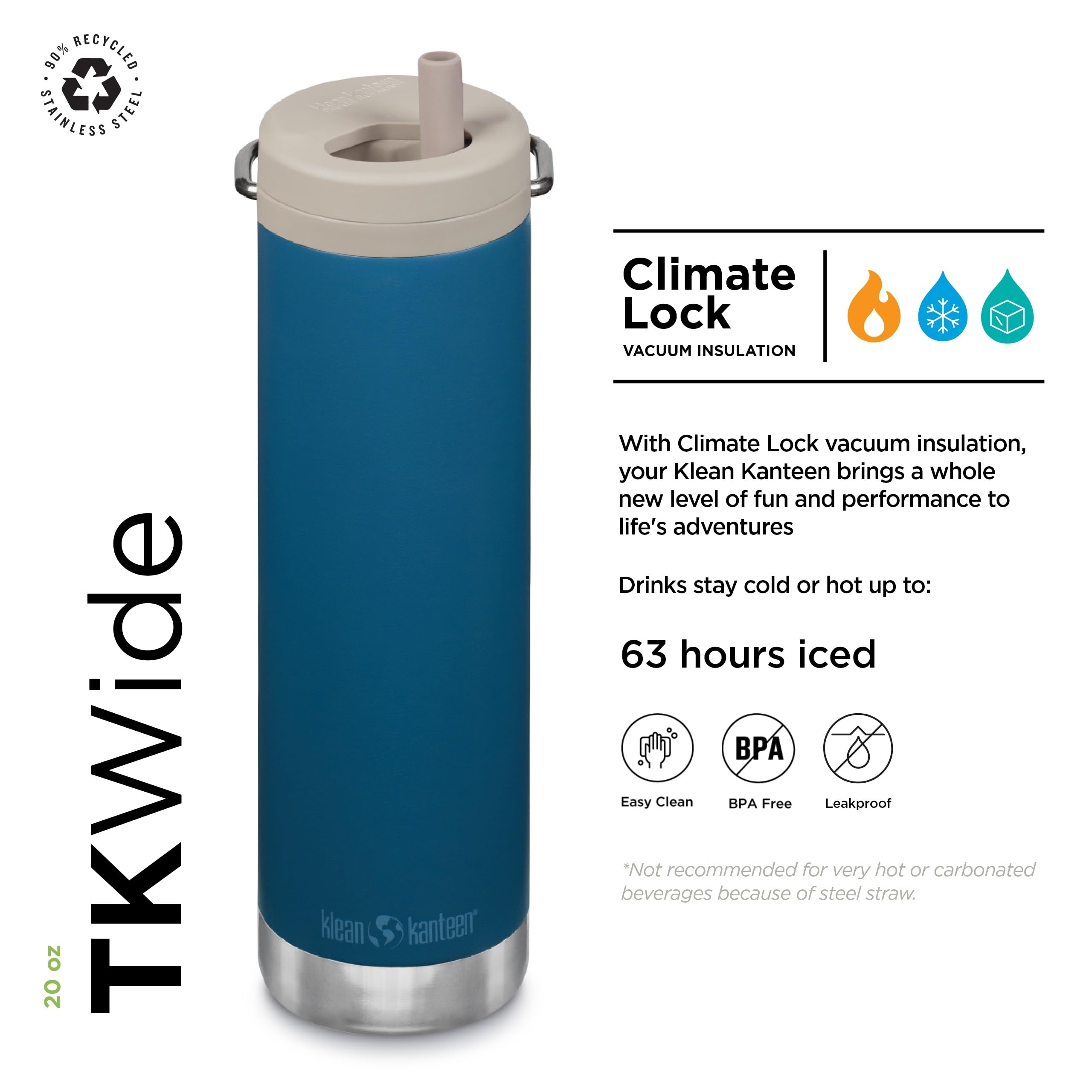 Klean Kanteen Corsair twist cap detail highlighting leak-resistant closure and convenience