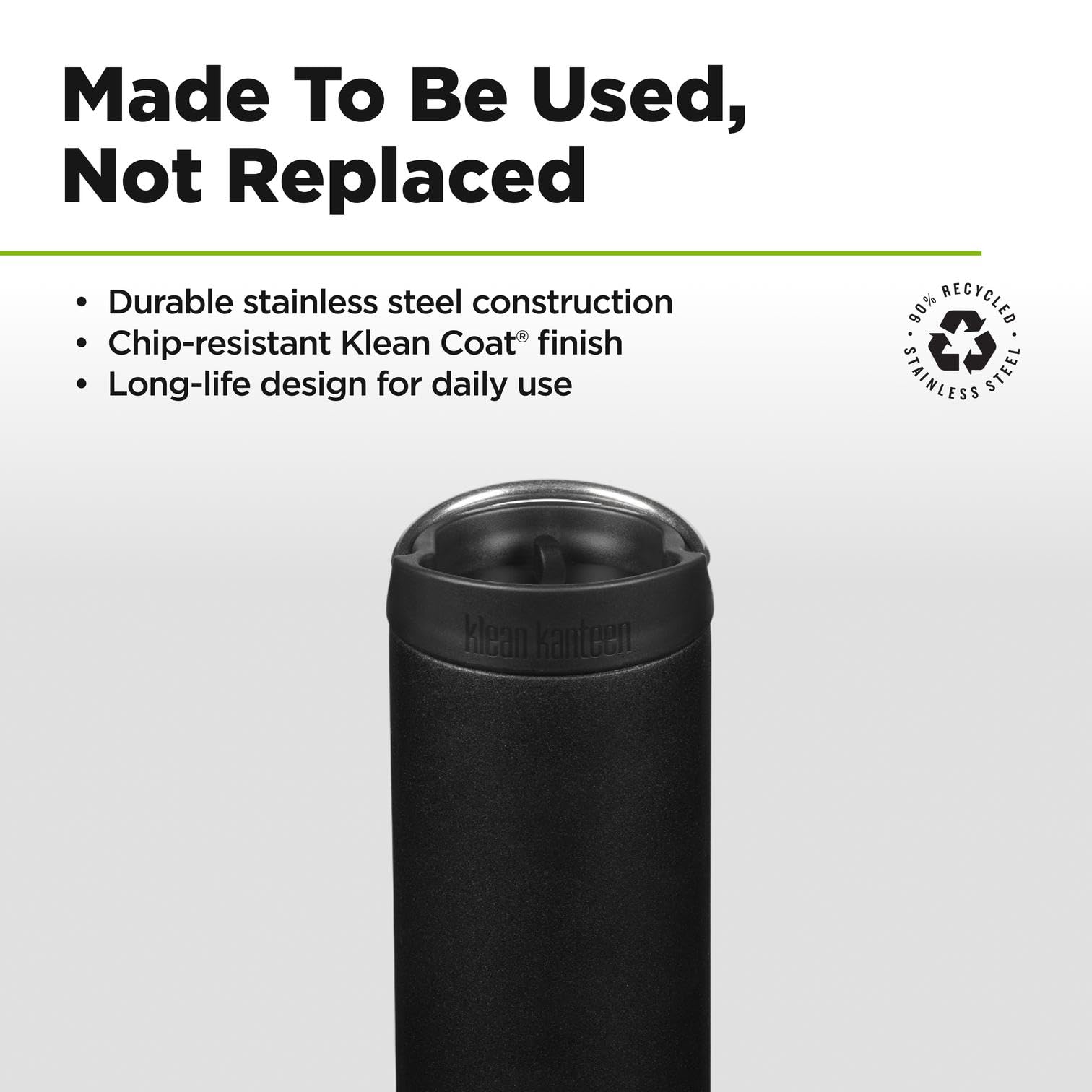 Klean Kanteen in car cup holder demonstrating convenient travel compatibility