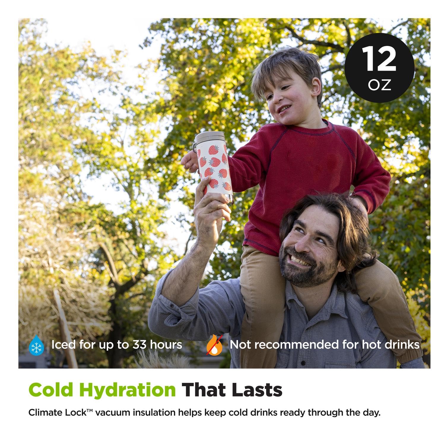 Klean Kanteen insulation cutaway illustrating double-wall vacuum for long cold retention