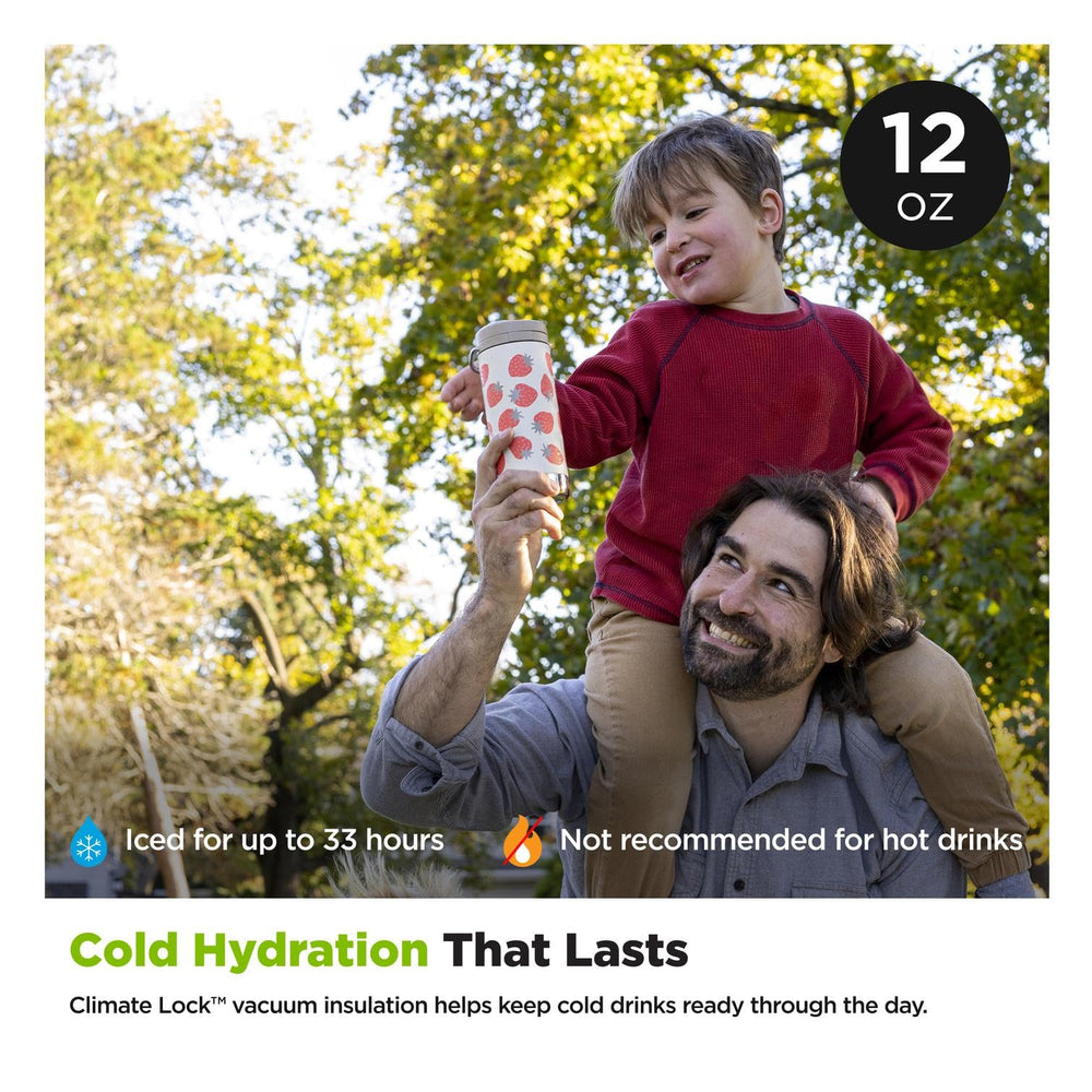 Klean Kanteen insulation cutaway illustrating double-wall vacuum for long cold retention