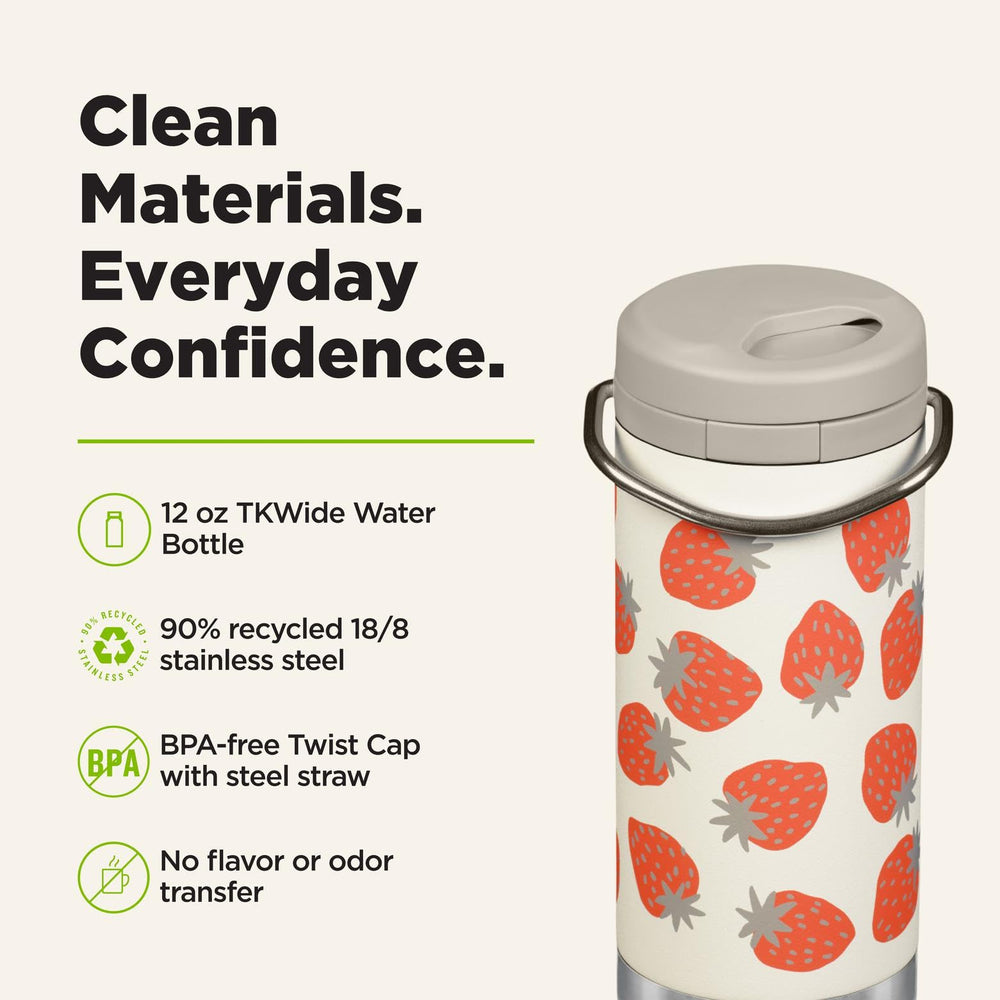 Klean Kanteen close-up of twist cap demonstrating leak-resistant travel benefit