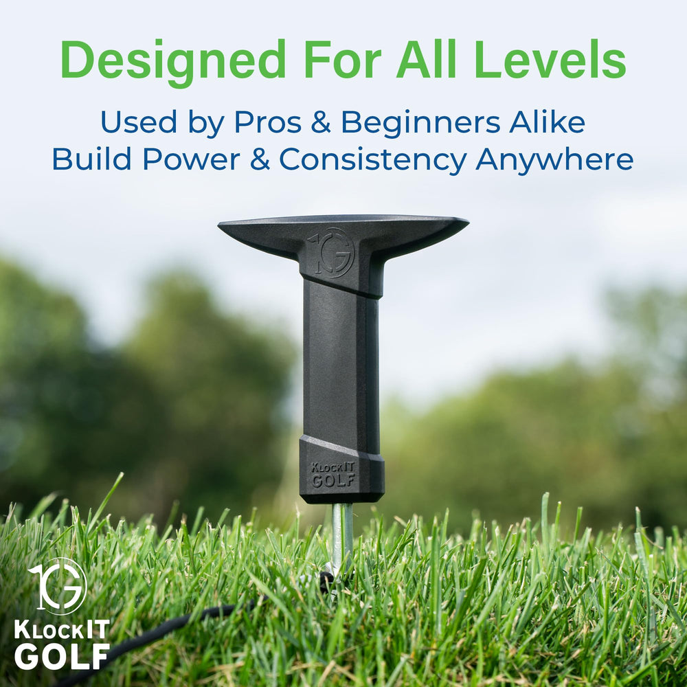 KLOCKITGOLF laid out accessories and components for quick setup