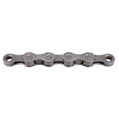 KMC E10 front packaging showing 136 links and e‑bike compatibility for reliable torque handling