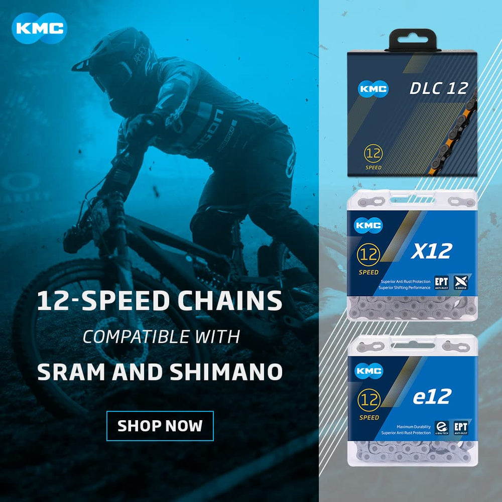 KMC X12 next to scale illustrating 234g weight for balanced durability and performance