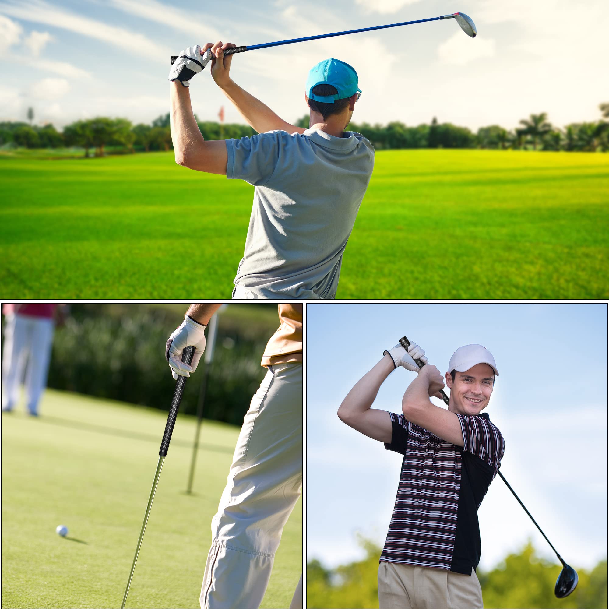 KNLY grips installed on clubs in a course setting for dependable performance