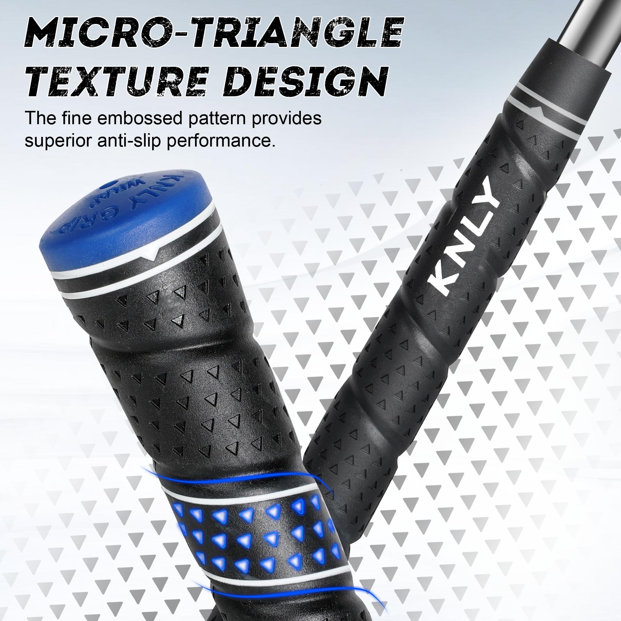 KNLY grips installed on irons demonstrating secure fit and improved control during swings
