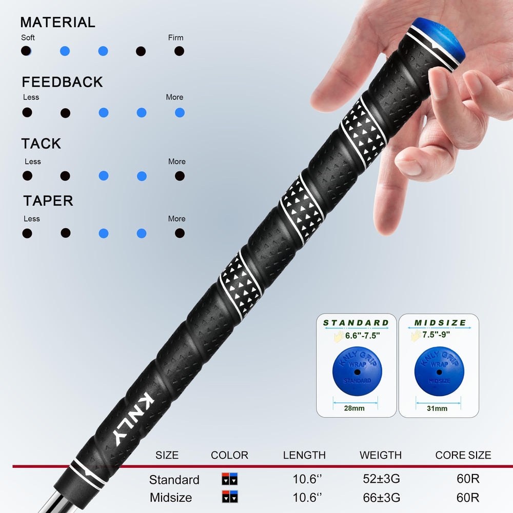 KNLY midsize versus standard comparison showing thicker profile for added comfort and stability