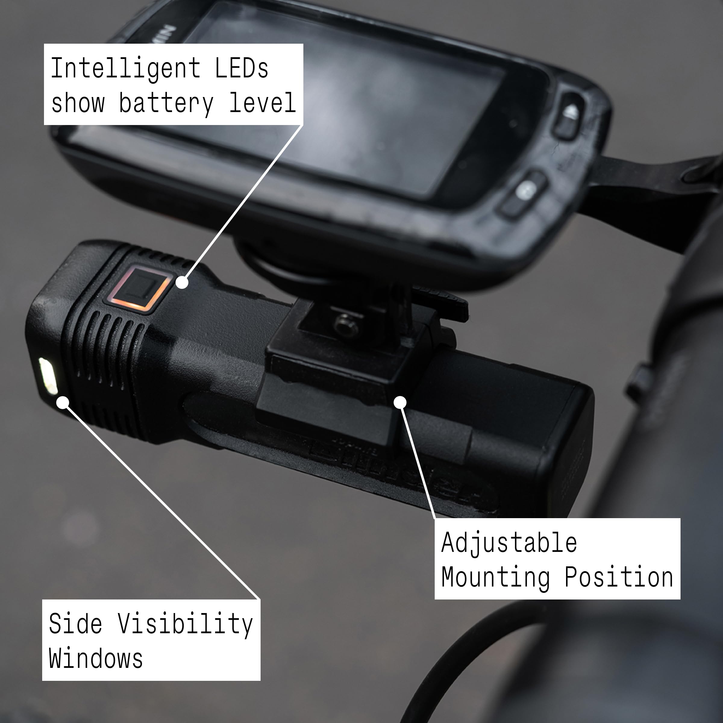KNOG Blinder 1300 scale with hand showing compact CNC build and lightweight benefit