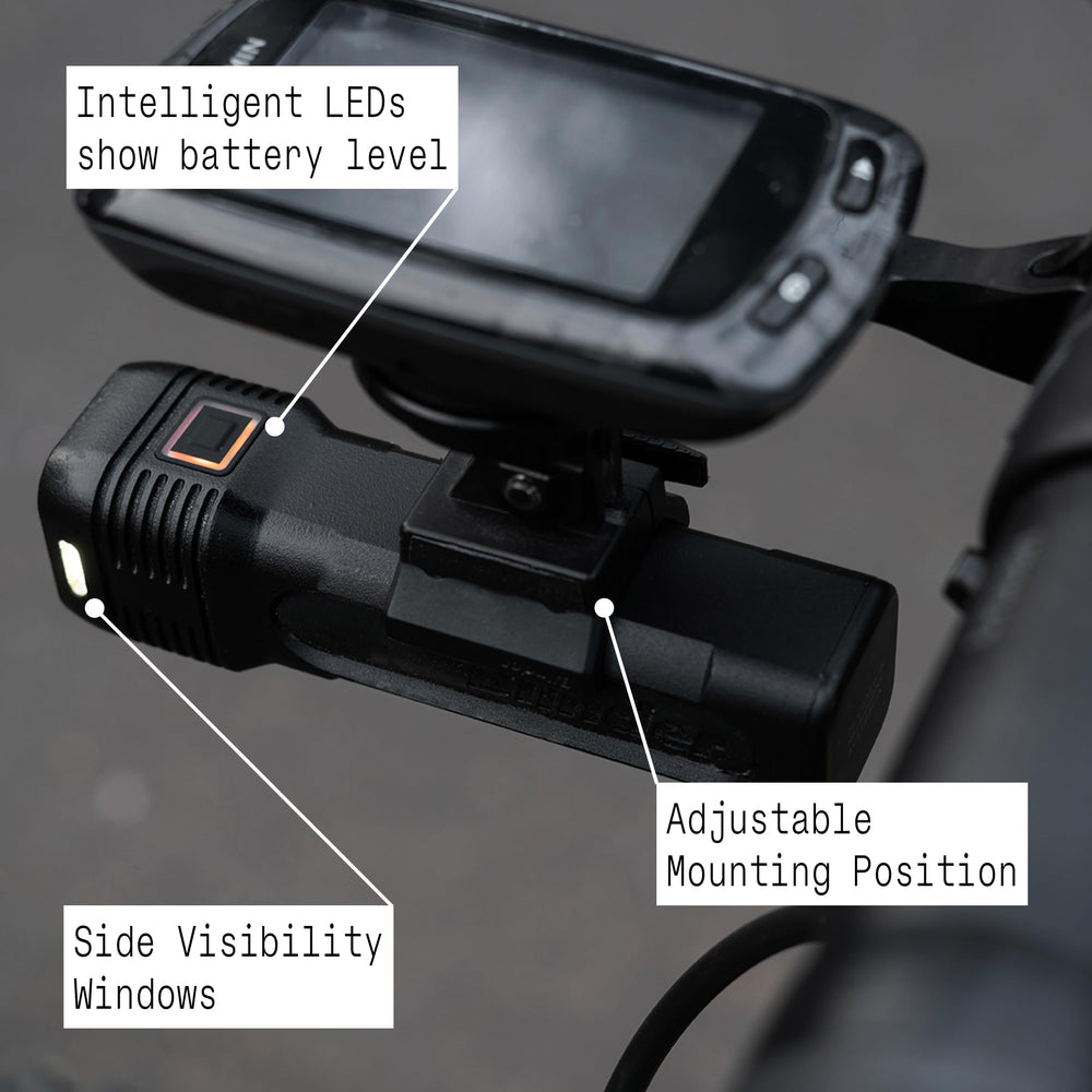 KNOG Blinder 1300 scale with hand showing compact CNC build and lightweight benefit