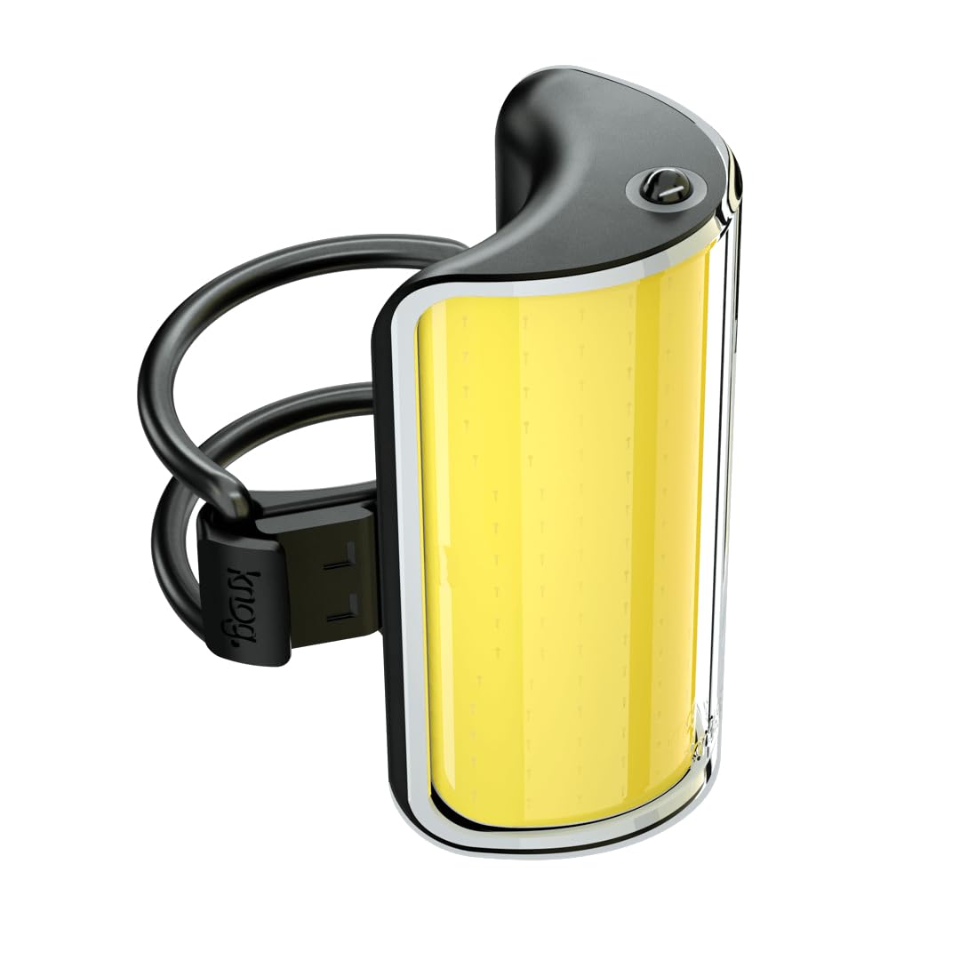 KNOG Mid Cobber front view showing bright LEDs and clear lens for improved visibility