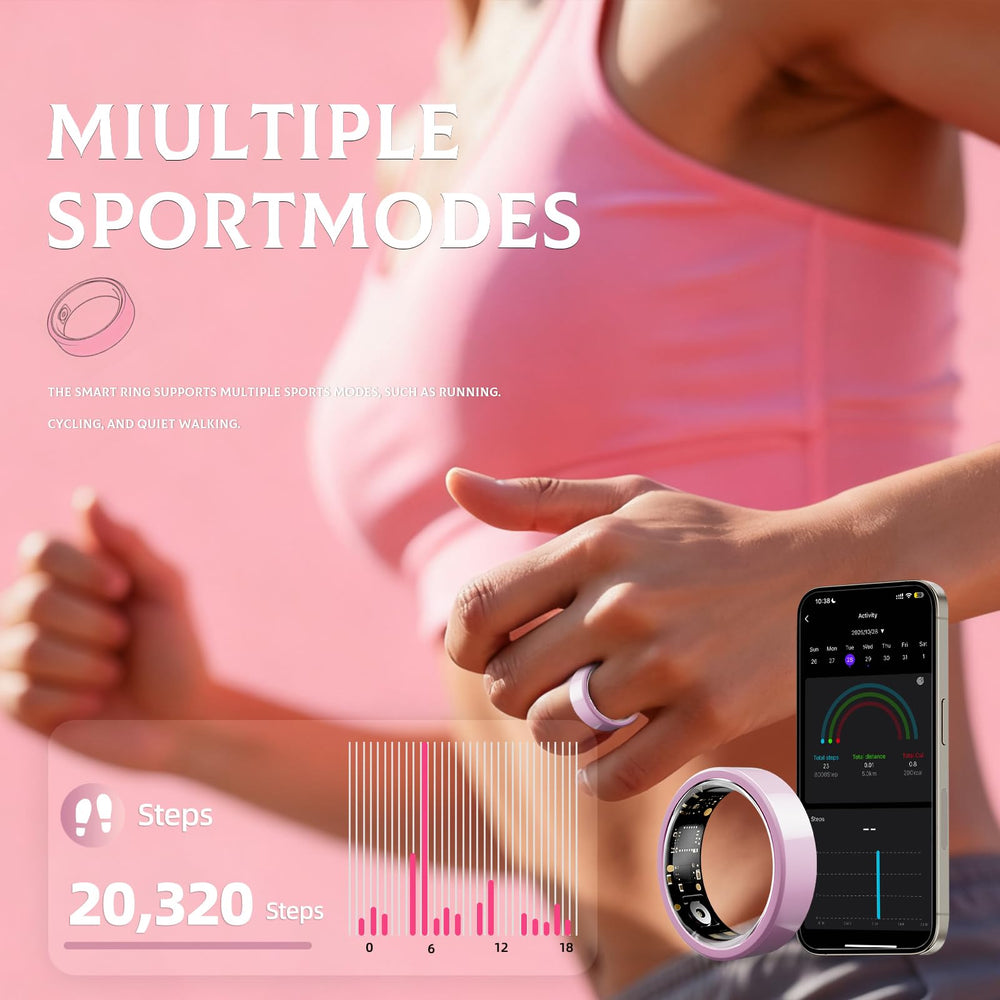 Koepovk ring worn on a woman's hand illustrating discreet fitness tracking and style