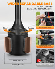 Kohree heater secured in cupholder demonstrating stable, no-tip fit