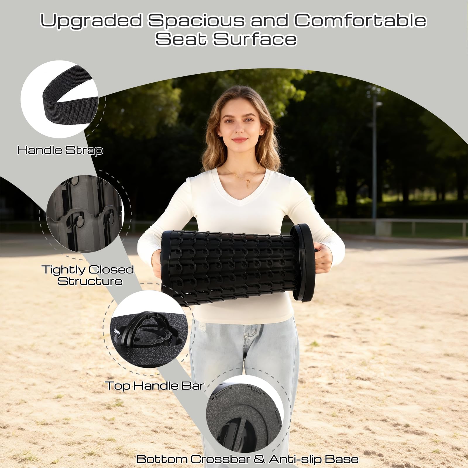 KOKSRY included carrying straps and compact packed form for easy portability