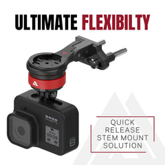 KOM Cycling mount with Garmin adapter visible for secure quick-release compatibility