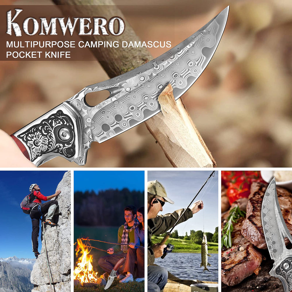 KOMWERO handmade leather sheath with belt loop for safe carry and easy access