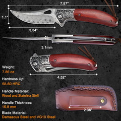 KOMWERO natural wood handle ergonomic grip offering comfort and secure hold