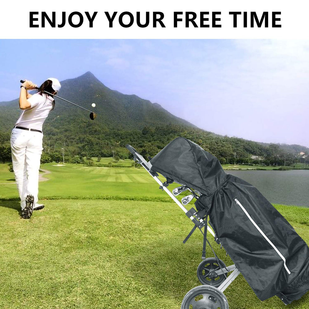 KONDAY lifestyle shot on wet fairway demonstrating course-ready protection