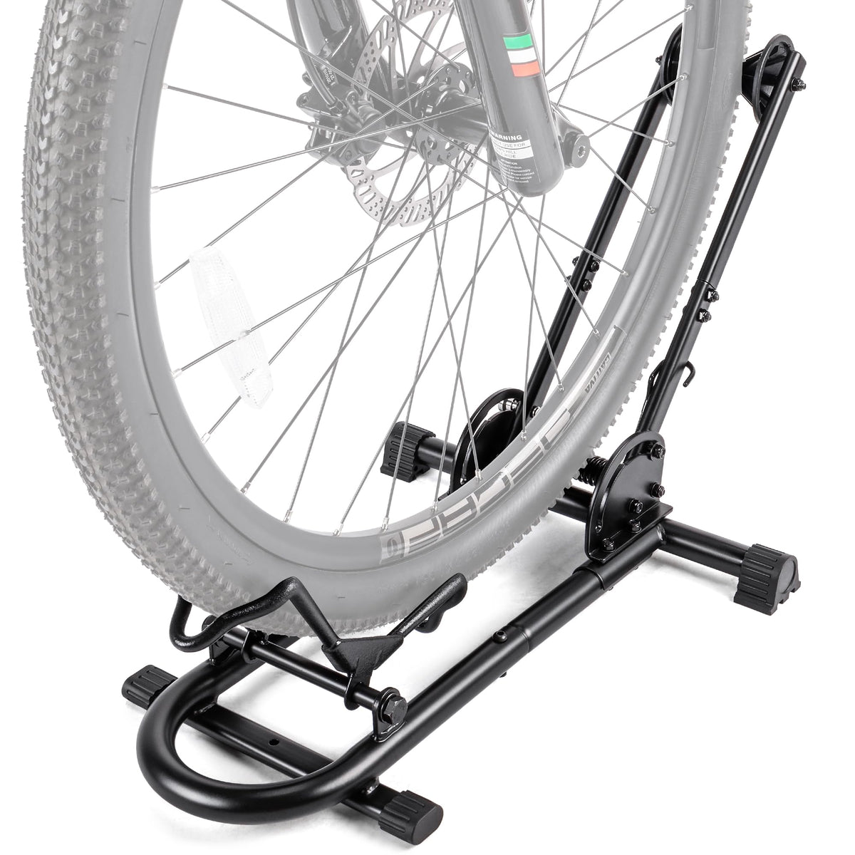 KONG MING CAR front view of freestanding bike stand showing stable hold