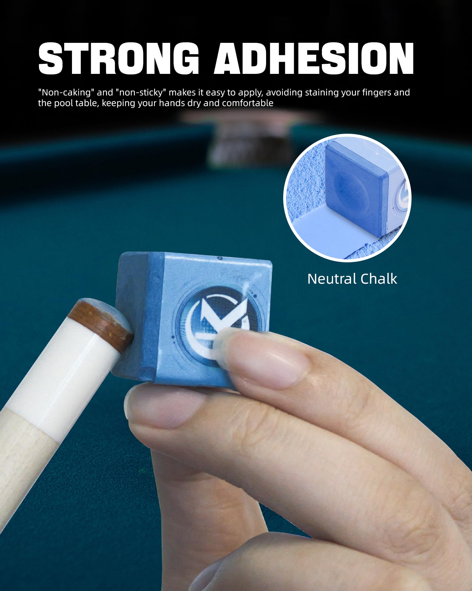 KONLLEN chalk next to a quarter illustrating compact size and travel convenience