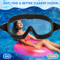 Konohan soft silicone frame detail highlighting leak-resistant seal and comfort
