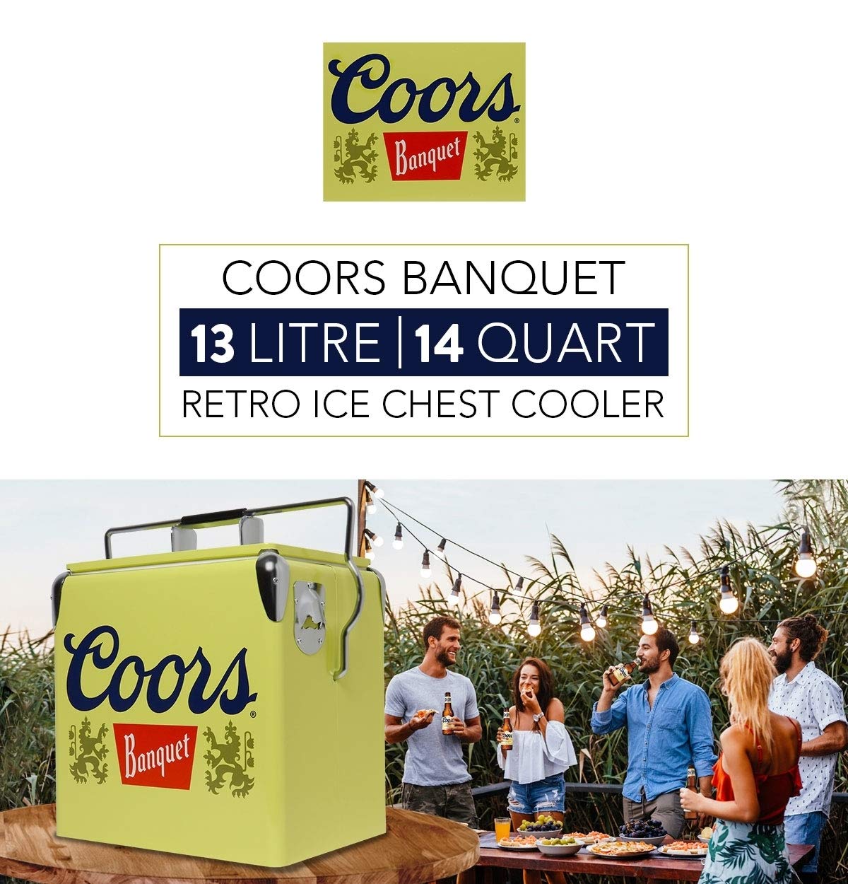 Koolatron Coors side shot highlighting built-in bottle opener for convenience