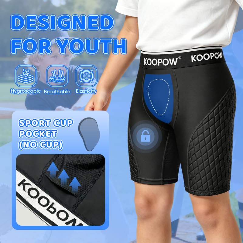 KOOPOW in-action photo of youth player sliding showcasing protection in play