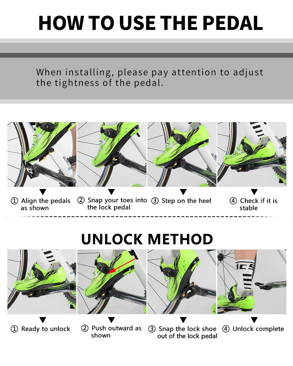 KOOTU pedal installed on a road bike crank showing solid fit and power transfer benefit