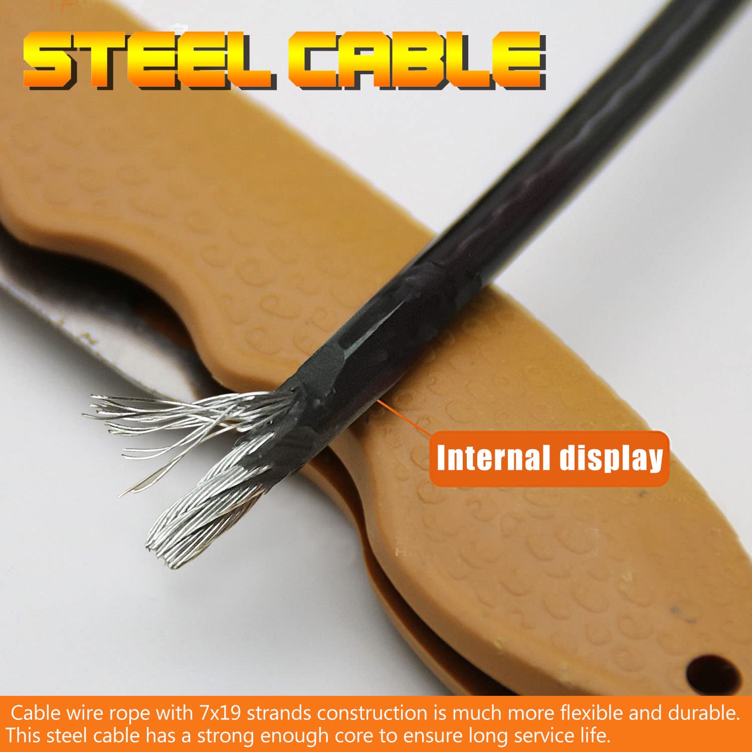 KORIKAHM detailed 7x19 strand steel core showing flexibility and strength