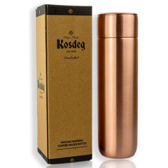 Kosdeg bottle front view showing vintage-modern design and durable construction