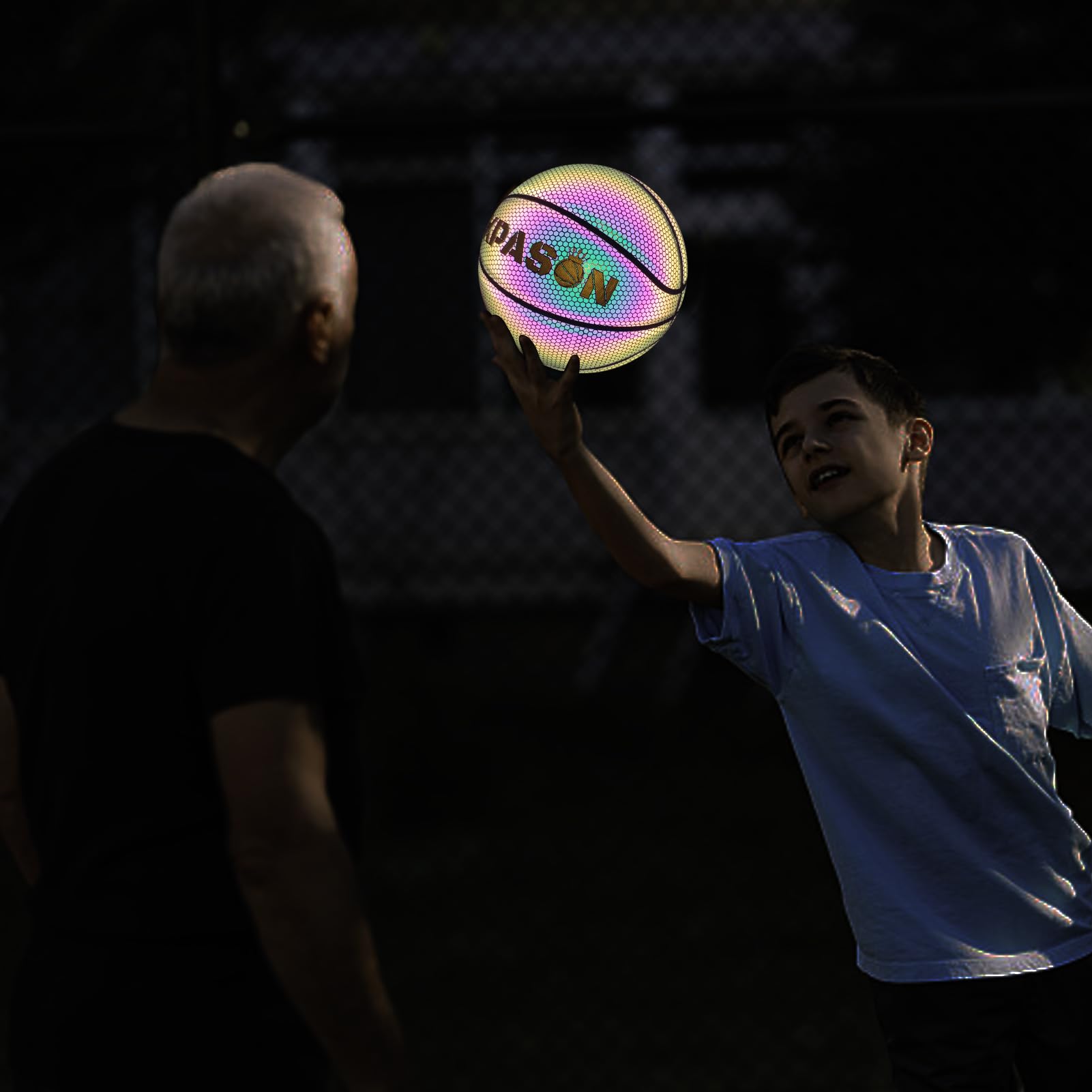 KPASON reflective effect under lights emphasizing visibility for night games