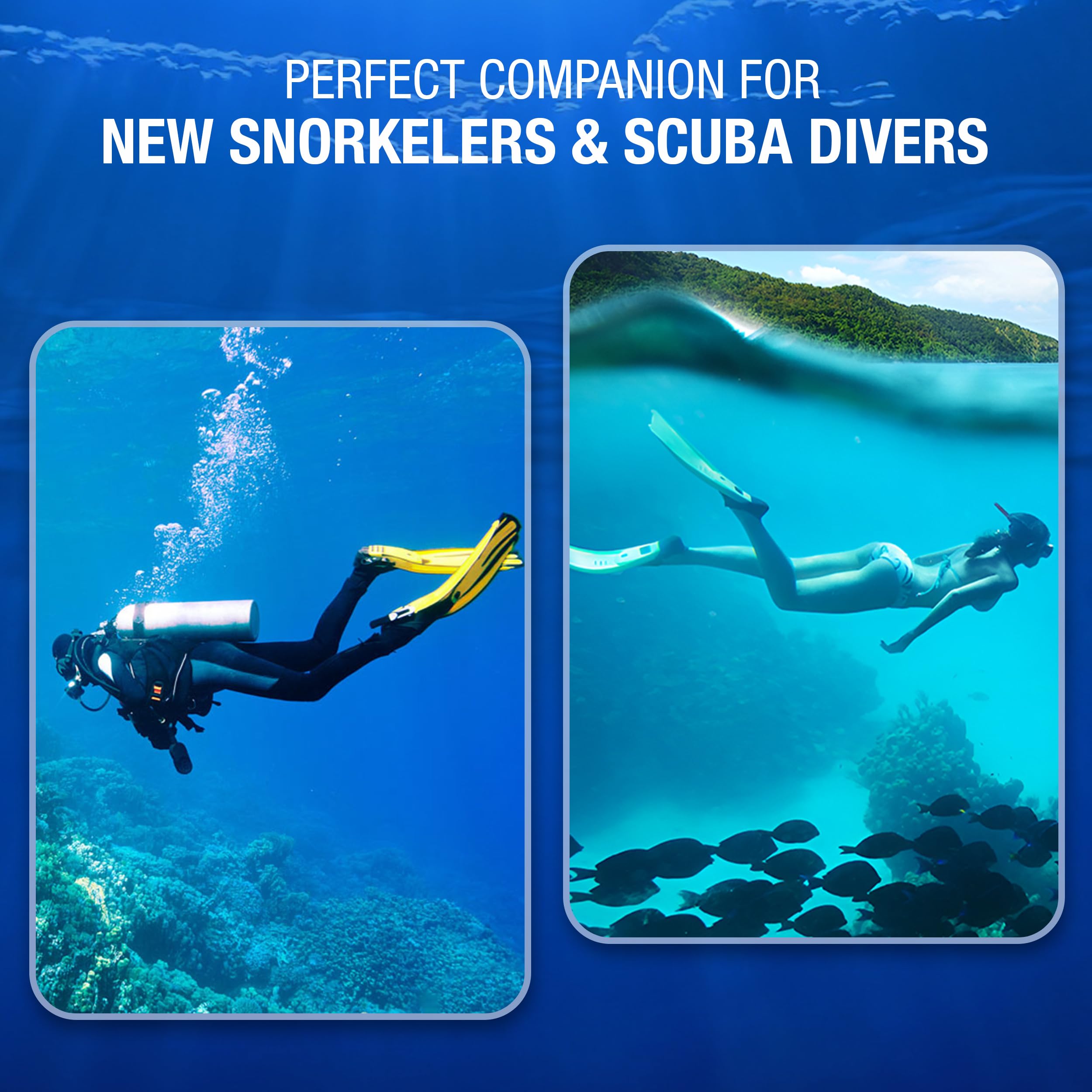 Kraken Aquatics mask with clip-on prescription lens demonstrating corrective compatibility