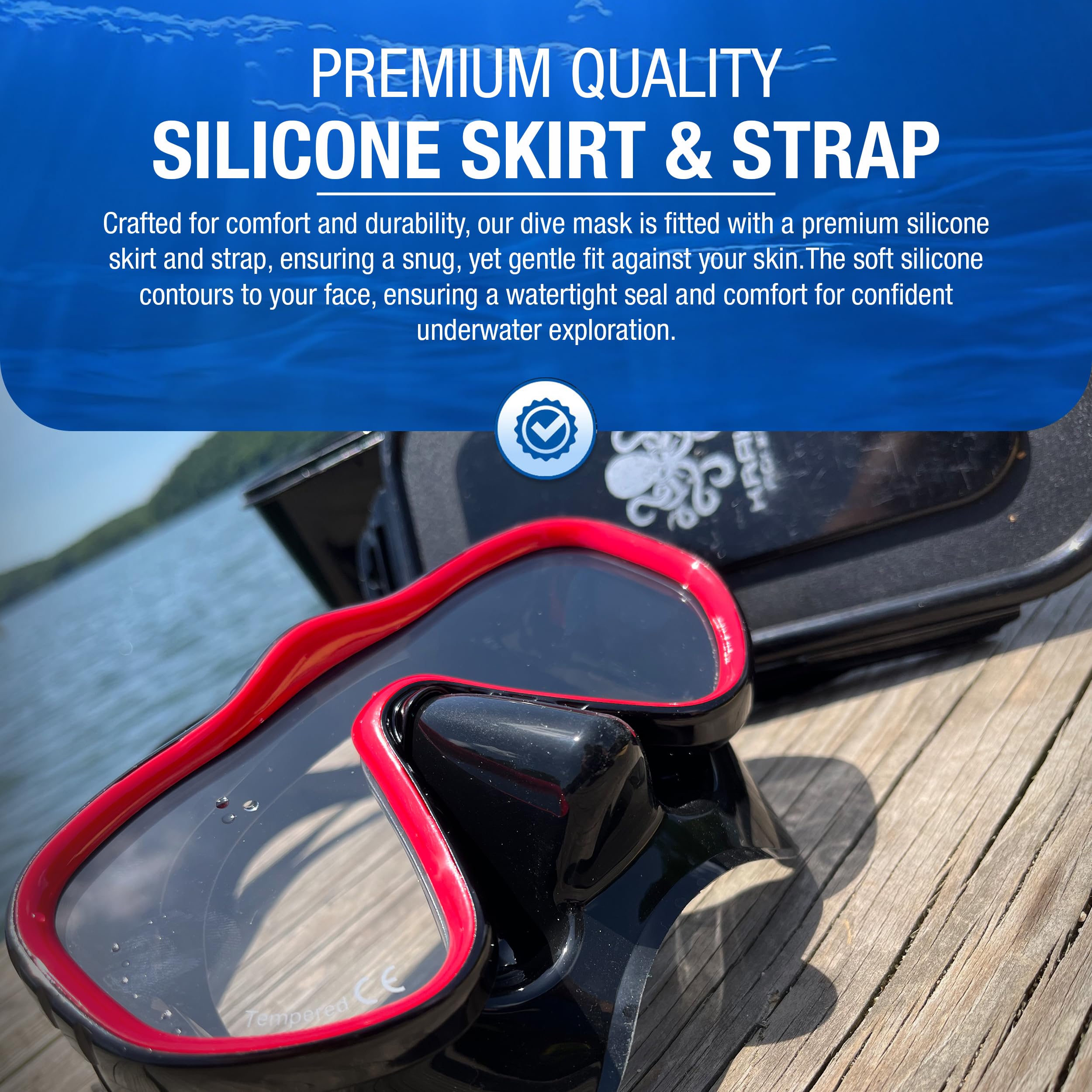 Kraken Aquatics soft silicone skirt detail showing comfortable watertight seal