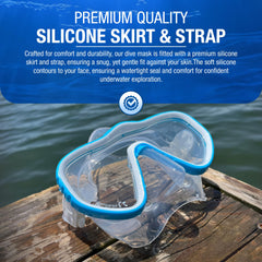Kraken Aquatics soft silicone skirt detail showing comfortable watertight seal for long dives