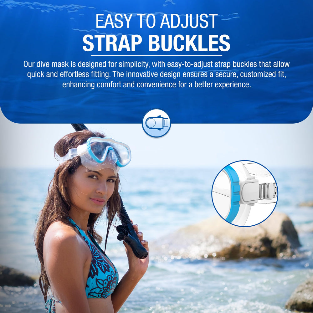 Kraken Aquatics quick-adjust buckle mechanism demonstrating easy strap fit and secure hold