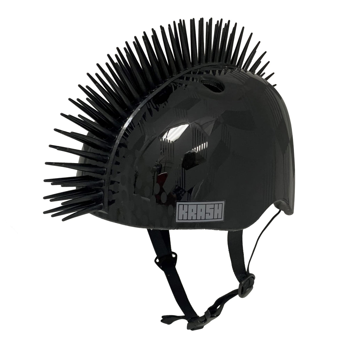 Krash helmet front profile showing mohawk and secure fit for confident riding
