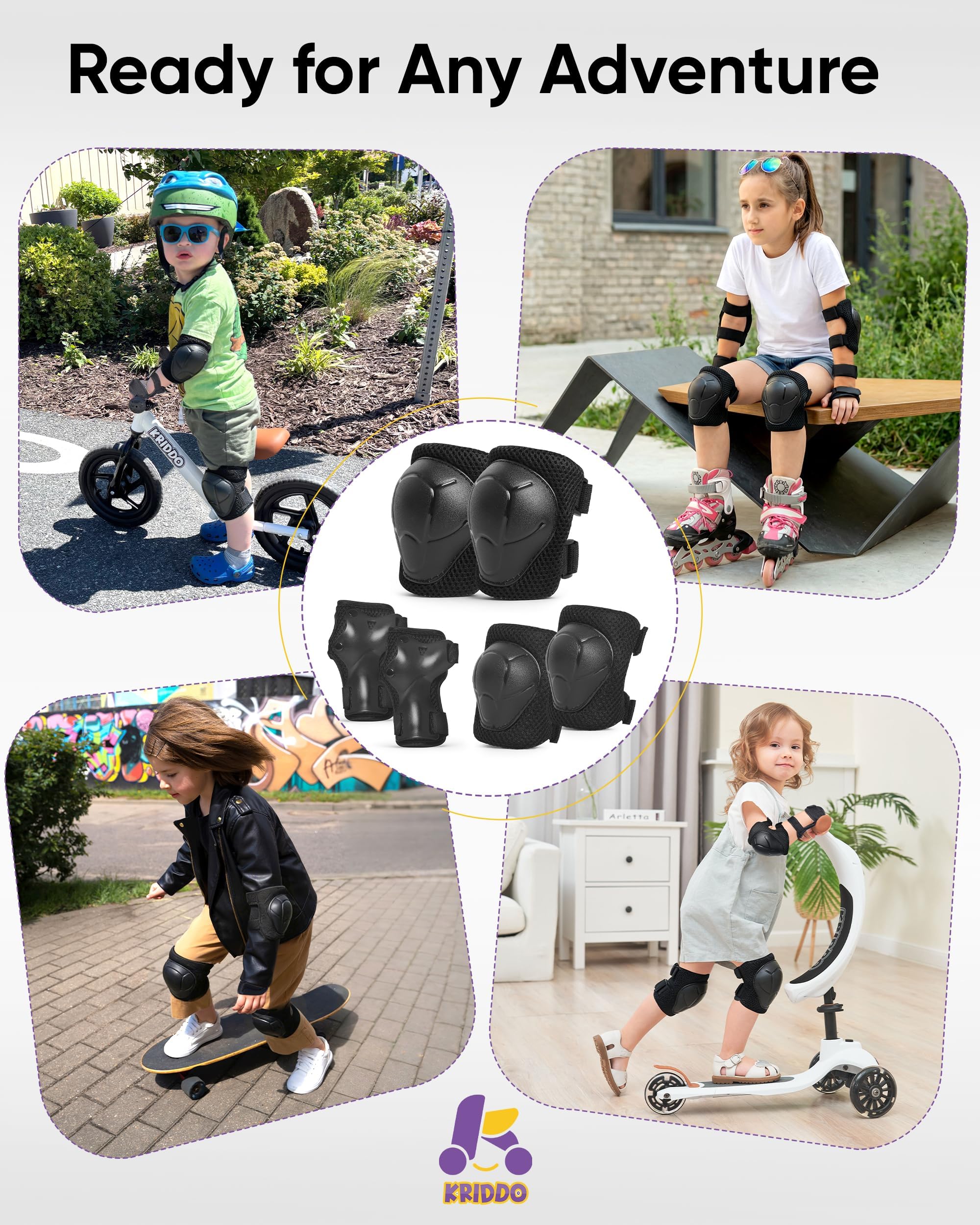KRIDDO set in use on scooter illustrating freedom of movement