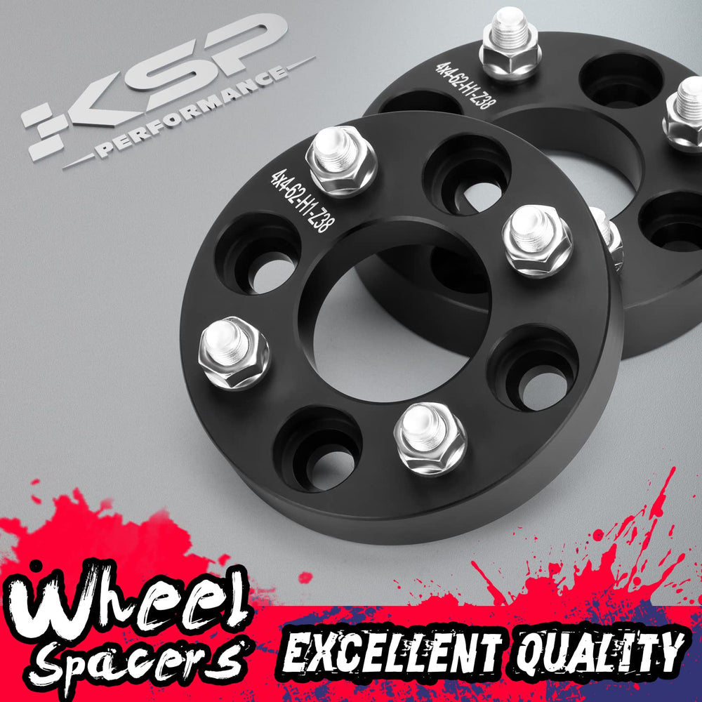 KSP PERFORMANCE black anodized finish on spacer surface, resists corrosion