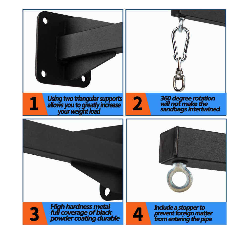 KSWLOR swivel hook closeup showing smooth 360-degree rotation for bag longevity