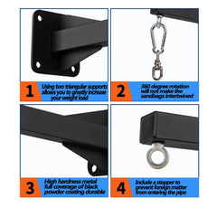 KSWLOR swivel hook closeup showing smooth 360-degree rotation for bag longevity