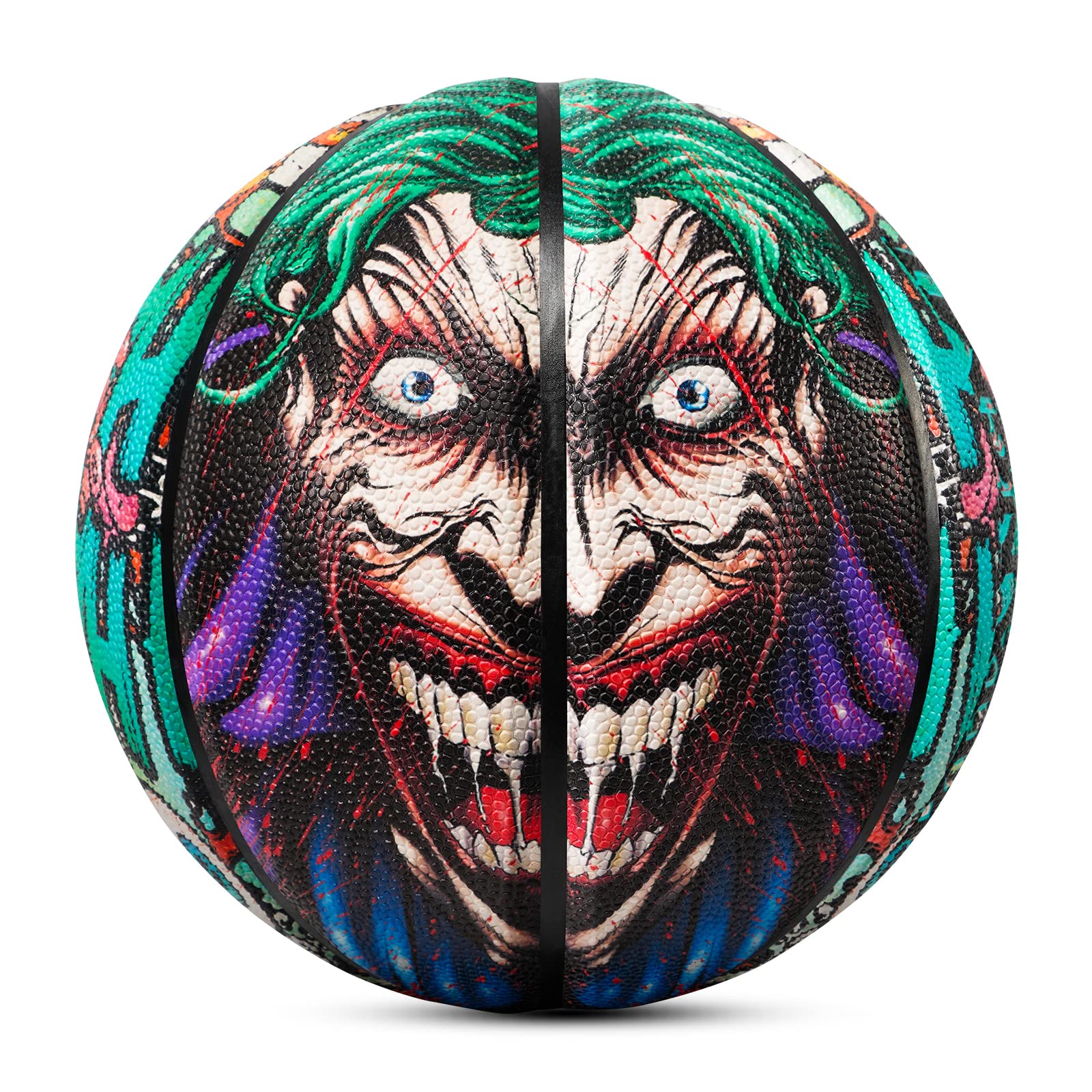 Kuangmi front view of green Joker Series basketball showing design and control