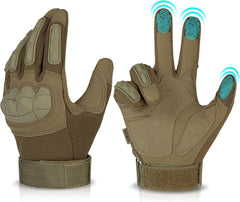 KUMGIM front view tan glove showing design and fit benefits
