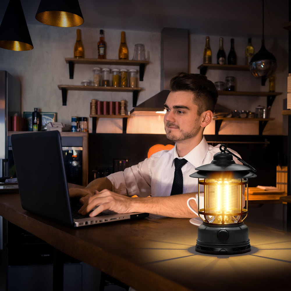 KUNDGLA lantern lighting a beach campsite creating reliable night light