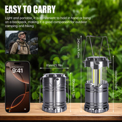 KUNHE lantern hanging inside a tent providing evenly distributed campsite illumination